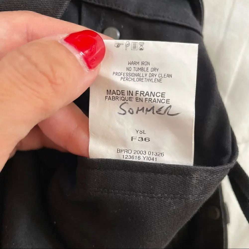 Yves Saint Laurent Black Midi Pencil Skirt - size 36 - Picture 6 of 7